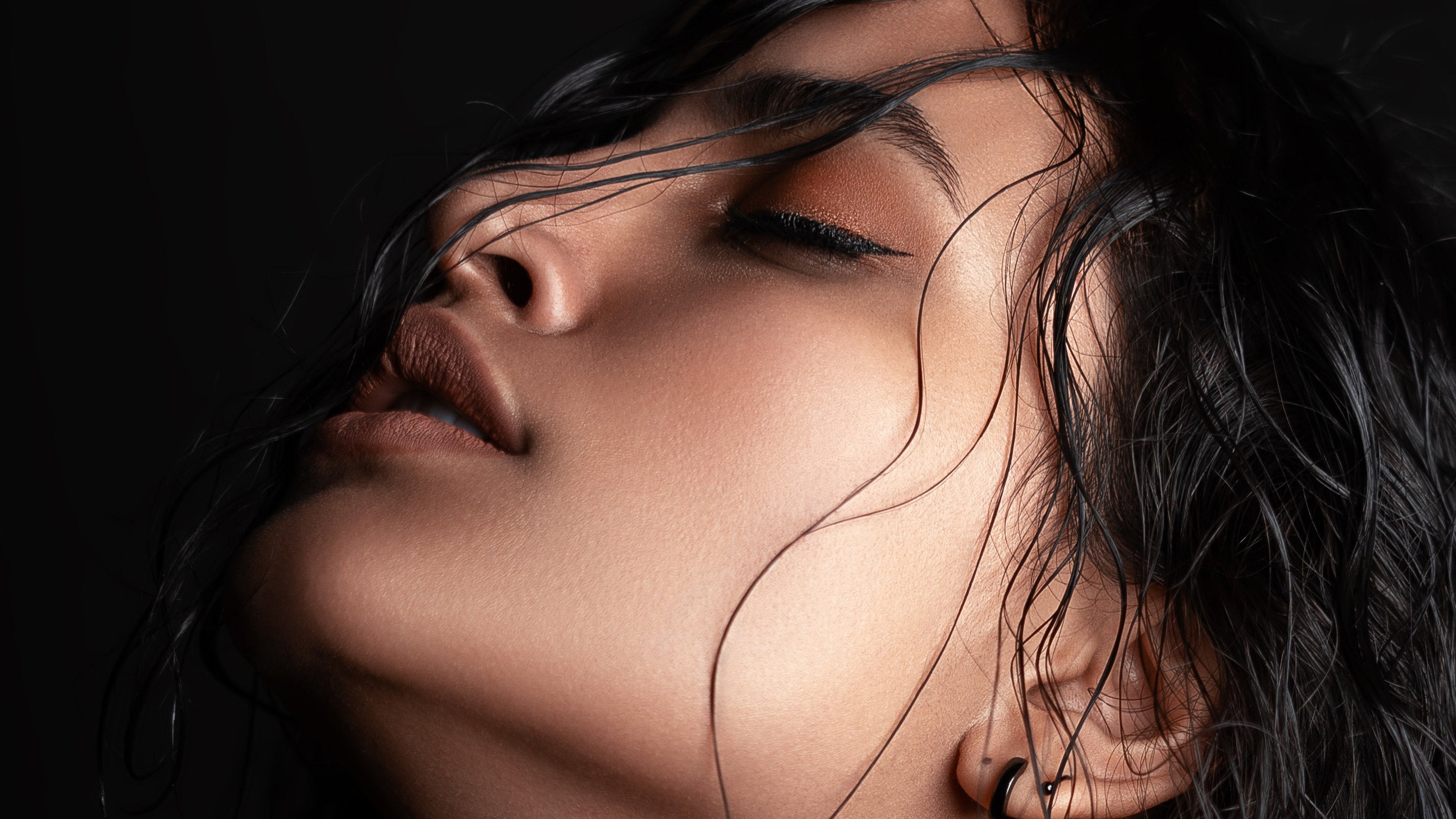 beautiful female model with dark skin